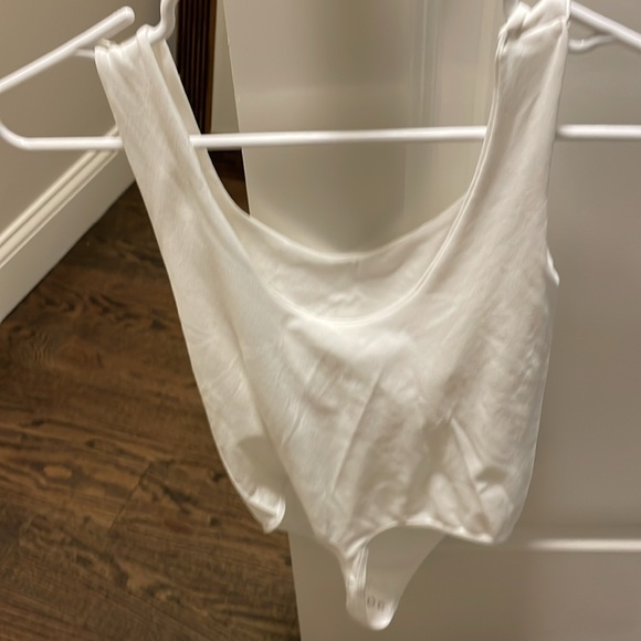 NWOT Free People Clean Lines Tank Bodysuit - XS-S (0-6) White - Picture 6 of 6